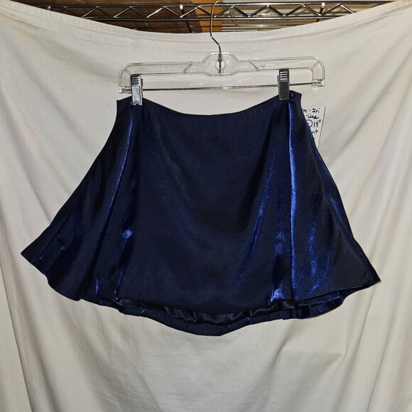 New MED A-line SKIRT Retro Rockabilly Stunning Iridescent Silk - Picture 12 of 15